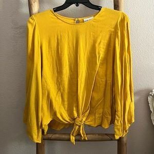 Ava & Liv. Size XL. Runs Small. Yellow blouse.